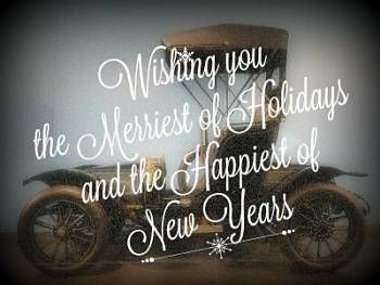 Classic auto happy holidays