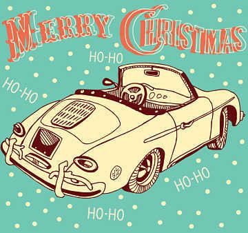 Classic Auto Merry Christmas