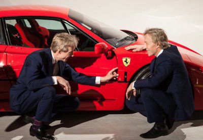 Keno Brothers examine ferrari at auction