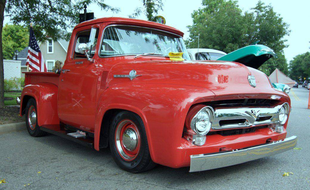 1956 Ford F100 truck attends its first artmobilia