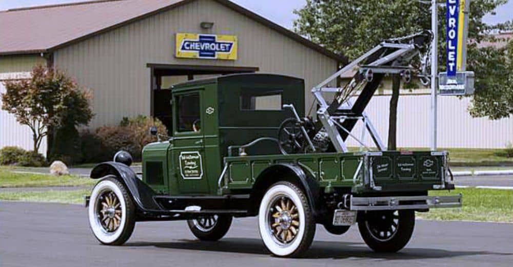 1927 chevrolet wrecker example of the the early years in automobile towings 100 year history