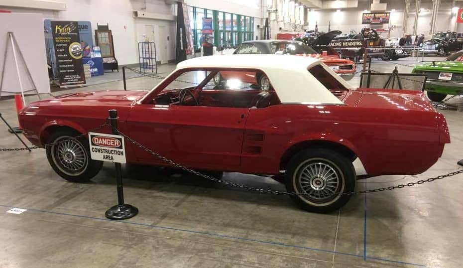 WWII veterans partially restored mustang at 2017 world of wheels