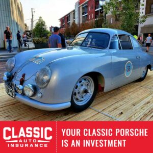 blue classic porsche